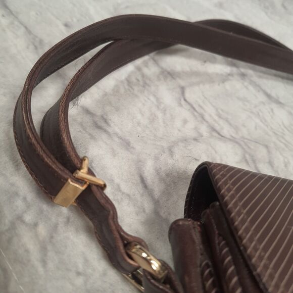 Vintage 1960s Brunettini Purse Leather Shoulder Bag Italian Designer Roma - Picture 4 of 13